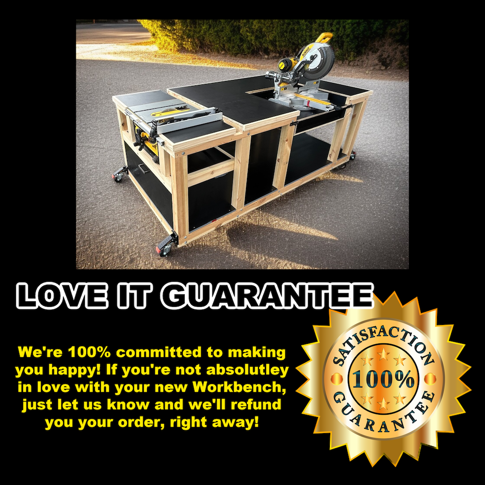 Miter Saw, Table Saw, Flip-Top Workbench