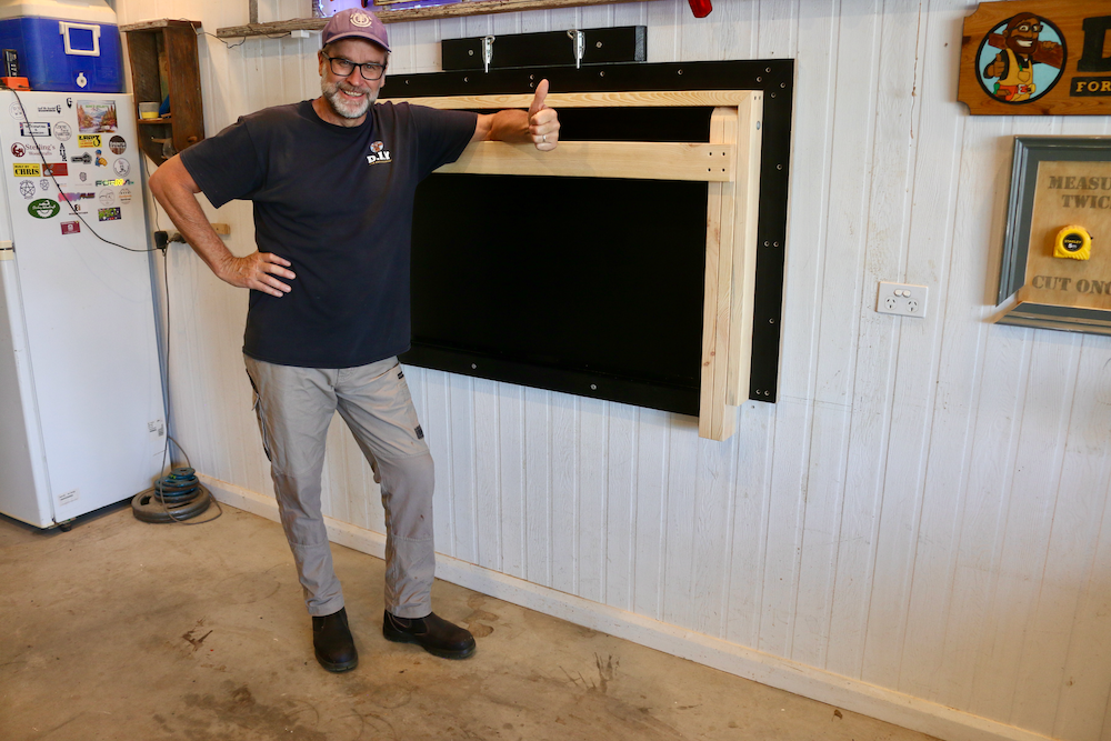 Image of Folding Workbench Mounted on Wall