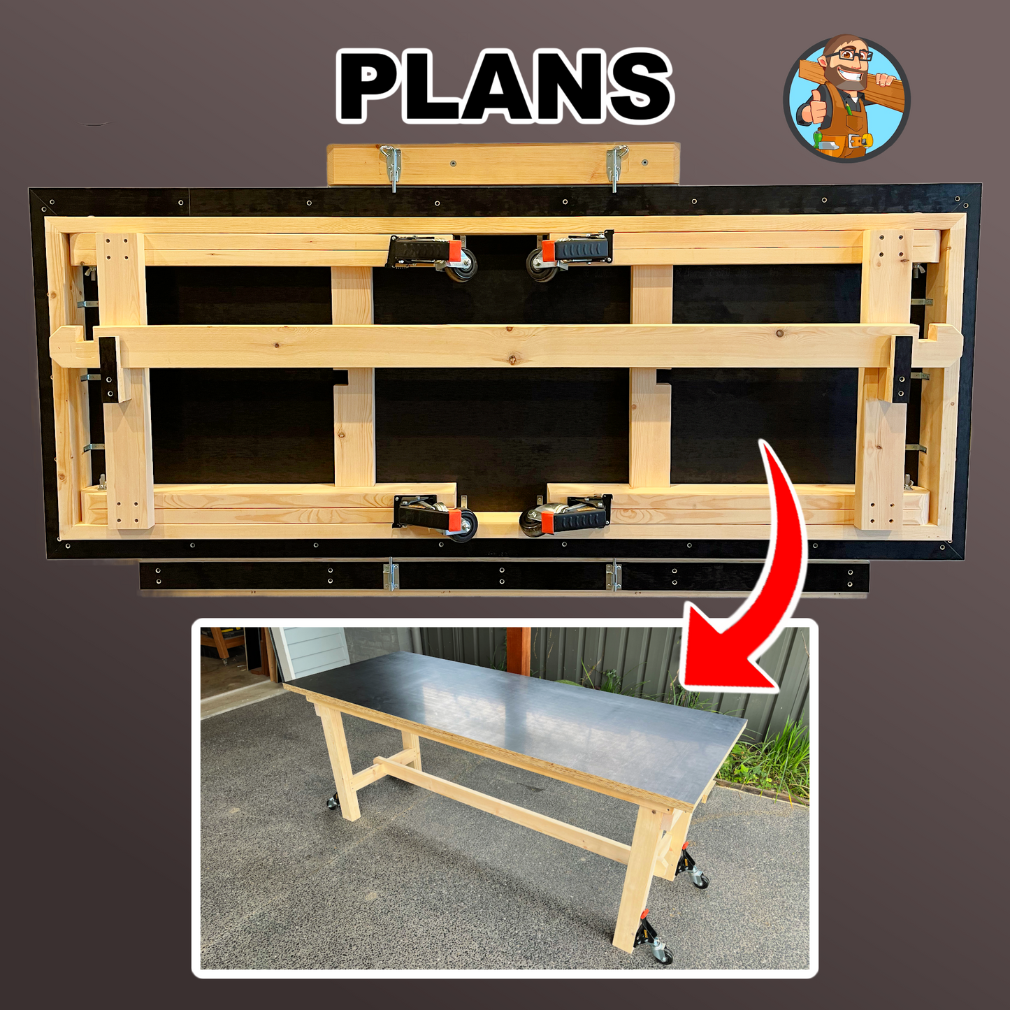 Wall Mounted Workbench, Workbench, Work bench, DIY Workbench,
Workbench Plans