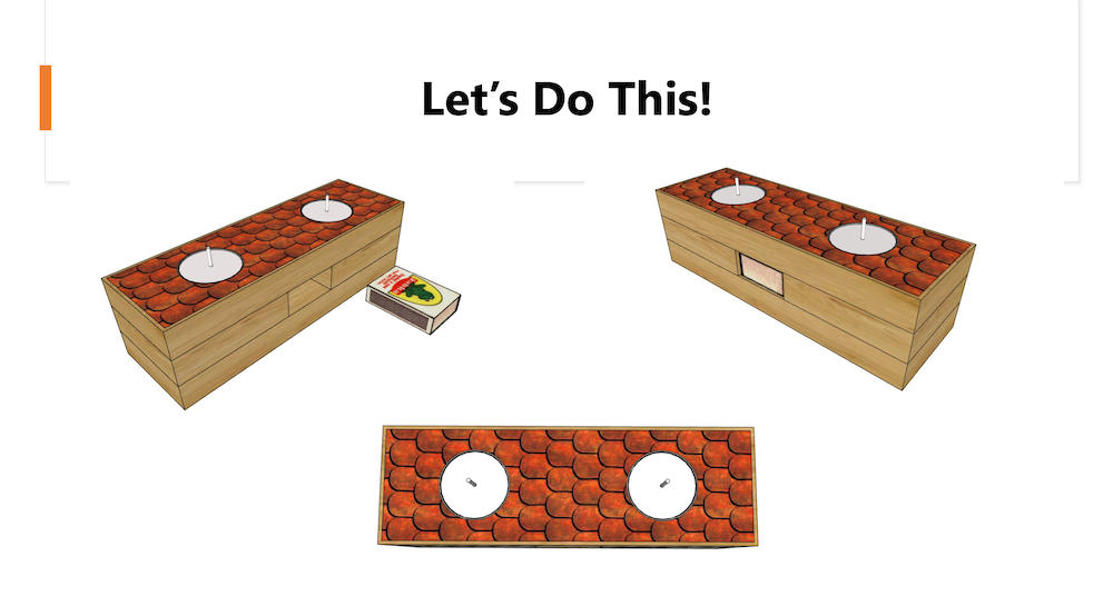 Three angles of the Tea Light Candle Holder