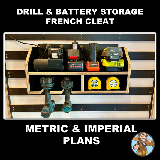 Drill and Battery Storage French Cleat Plans
