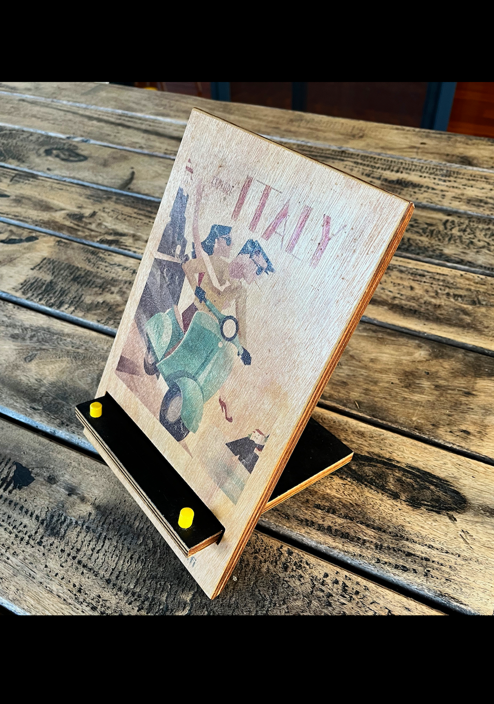 Image showing image transfer of motorbike on the Tablet Stand