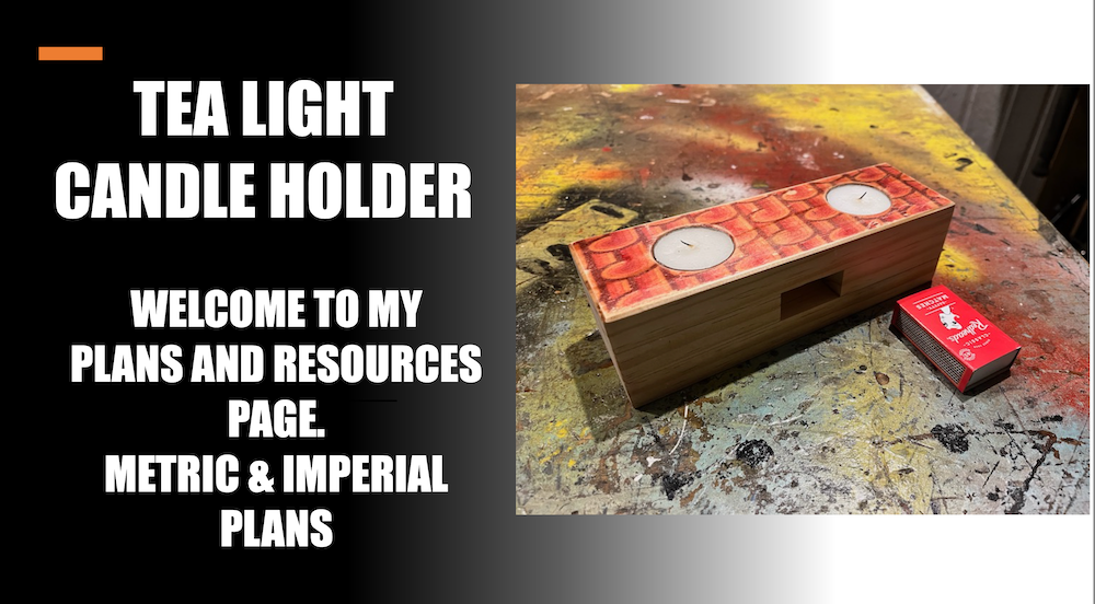 Tea Light Candle Holder Metric & Imperial Plans