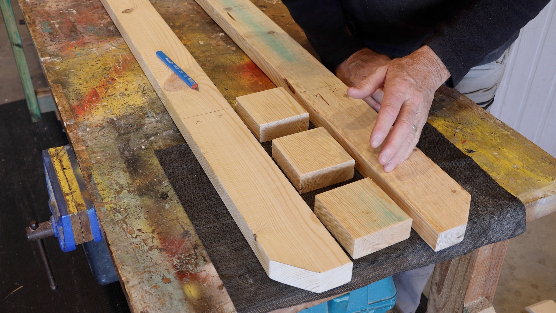 Image showing materials required to build a wedding arbor