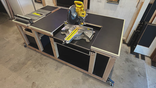 Miter Saw, Table Saw, Flip-Top Workbench